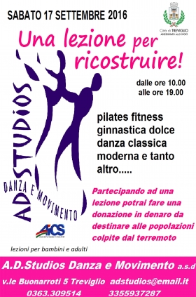 TREVIGLIO  17/09/2016 UNA LEZIONE PER RICOSTRUIRE - AICS Bergamo